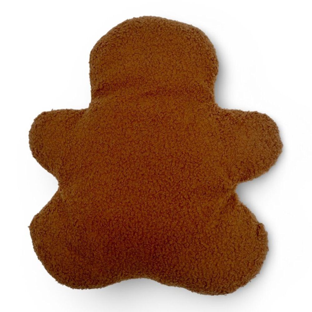 4Pc Gingerbread Man House Snowflake Boucle Sherpa Grandmacore Throw Pillows Set - Picture 5 of 10